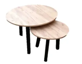 stolik-2-w-1-okragly-60-cm-i-40-cm-dab-craft-zloty-3-nogi-skos-czarne