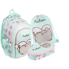 zestaw-plecak-piornik-worek-st-majewski-pusheen-mint-mietowy-pastel-kotek