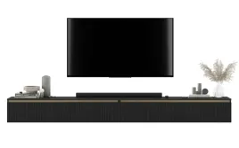 wiszaca-szafka-rtv-glamour-komoda-rtv-czarny-mat-ryflowane-fronty-280-cm