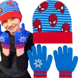 czapka-dziecieca-i-rekawiczki-komplet-spiderman-niebieski