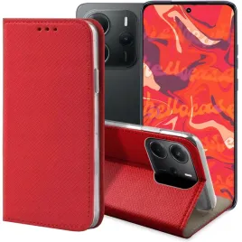 etui-z-klapka-do-xiaomi-redmi-note-14-4g-czerwone-zamykane-magnetyczne-case