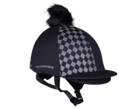 czapeczka-na-kask-toczek-jezdziecki-qhp-omaha-czarna-szara