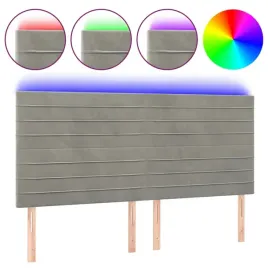 zaglowek-do-lozka-z-led-jasnoszary-180x5x11