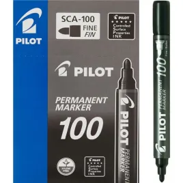 pilot-marker-permanentny-sca-100-czarny-okragly-12-sztuk