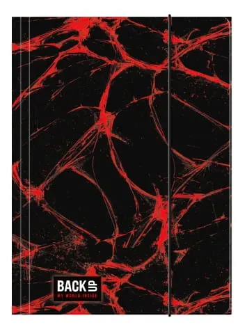 BACKUP TECZKA SZKOLNA NA RYSUNKI Z GUMKĄ A4 BLACK RED VENOM
