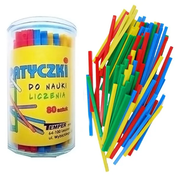 PATYCZKI KOLOROWE DO NAUKI LICZENIA 80 sztuk