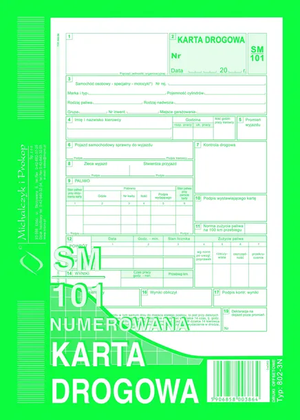druk-karta-drogowa-a5-sam-osobowy-liczba-kartek-80