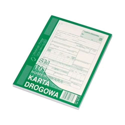 druk-karta-drogowa-a5-sam-osobowy-rodzaj-ewidencja-przebiegu-pojazdu