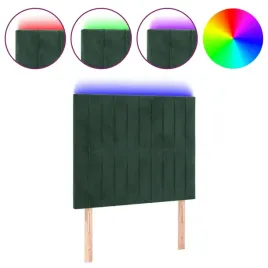 zaglowek-do-lozka-z-led-ciemnozielony-80x5x118-128cm-aksamit