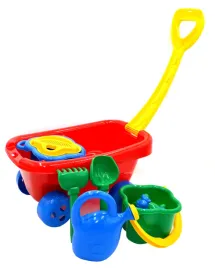 wozek-do-piasku-dziecko-zestaw-10el-wiaderka-foremki-lopatka-grabki-konewka