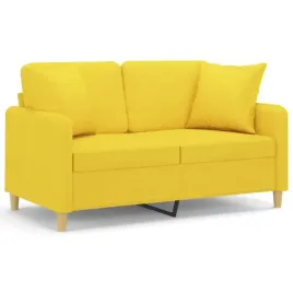 2-osobowa-sofa-z-poduszkami-jasnozolta-120-cm