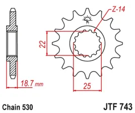 zebatka-przednia-jt-jtf743-14-ducati-multistrada-1200-stalowa-wytrzymala