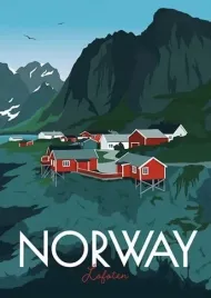norwegia-skandynawia-obraz-na-plotnie-canvas-vintage-retro-90x60