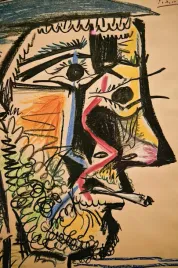obraz-na-plotnie-canvas-pablo-picasso-head-of-a-bearded-man-with-cigarette