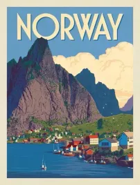 norwegia-skandynawia-obraz-na-plotnie-canvas-vintage-retro-90x60-3