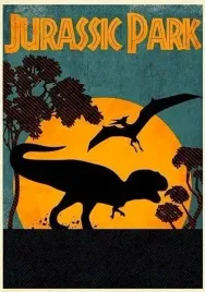 jurassic-park-dinozaury-obraz-na-plotnie-canvas-vintage-retro-90x60