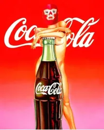 obraz-na-plotnie-canvas-seksowna-kobieta-nago-coca-cola-vintage-obraz-915