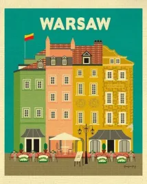 obraz-na-plotnie-canvas-warszawa-art-vintage-retro-90x60-14