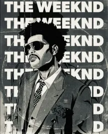obraz-na-plotnie-canvas-the-weeknd-weekend-vintage-retro-90x60