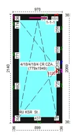 okno-balkonowe-1skrzydlowe-970x2140mm-lewe-1stronny-czarny-mat-nawiewnik