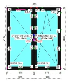 okno-balkonowe-2skrzydlowe-1855x2140mm-1stronny-czarny-mat-nawiewnik-l
