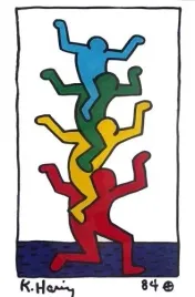 obraz-na-plotnie-canvas-keith-haring-vintage-retro-90x60-cm-9