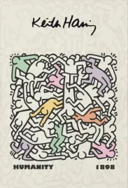 obraz-na-plotnie-canvas-keith-haring-vintage-retro-90x60-cm-11