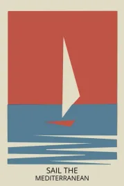 obraz-na-plotnie-canvas-sail-morze-poster-vintage-retro-90x60-cm