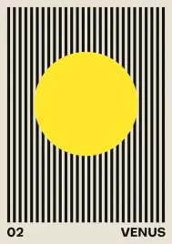 obraz-na-plotnie-canvas-wenus-planeta-poster-vintage-retro-90x60-cm