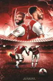 obraz-na-plotnie-canvas-pilkarski-aubameyang-lacazette-arsenal-fc-90x60-cm