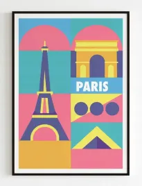 obraz-na-plotnie-canvas-paryz-eiffla-poster-vintage-retro-90x60-2