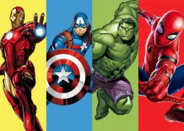 obraz-na-plotnie-canvas-avengers-hulk-iron-man-spiderman-90x60