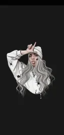 obraz-na-plotnie-canvas-billie-eilish-anime-muzyczny-pop-90x60-3