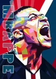 obraz-na-plotnie-canvas-kylian-mbappe-psg-vintage-retro-91x61-cm
