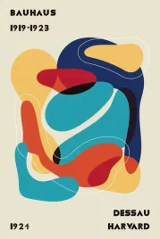 obraz-na-plotnie-canvas-bauhaus-abstrakcja-vintage-retro-91x61-cm