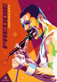 obraz-na-plotnie-canvas-freddie-mercury-queen-retro-vintage-61x915