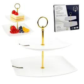 patera-porcelanowa-dwa-poziomy-biel-zloto-izabella-ciasto-owoce