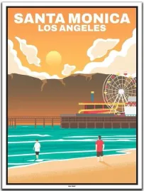 obraz-na-plotnie-canvas-santa-monica-los-angeles-art-sztuka-61x915-cm