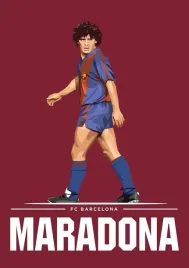 obraz-na-plotnie-canvas-diego-maradona-fc-barcelona-vintage-61x915-cm