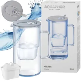 dzbanek-filtrujacy-glass-25-l-aquaphor-szary-wklad-maxfor