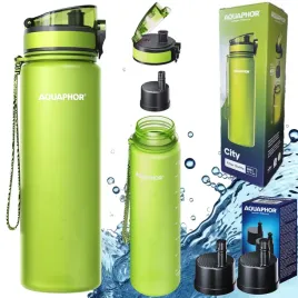butelka-na-wode-bidon-aquaphor-city-08l-zielona-3x-wklad-filtrujacy