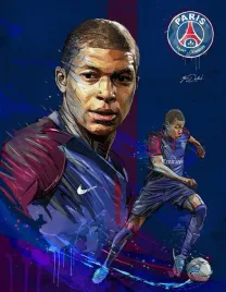 obraz-na-plotnie-canvas-kylian-mbappe-psg-paris-saint-germain-60x40