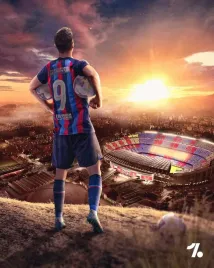 obraz-na-plotnie-canvas-robert-lewandowski-fc-barcelona-barca-90x60