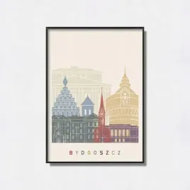 obraz-na-plotnie-canvas-bydgoszcz-grafika-minimalistyczna-50x70-cm