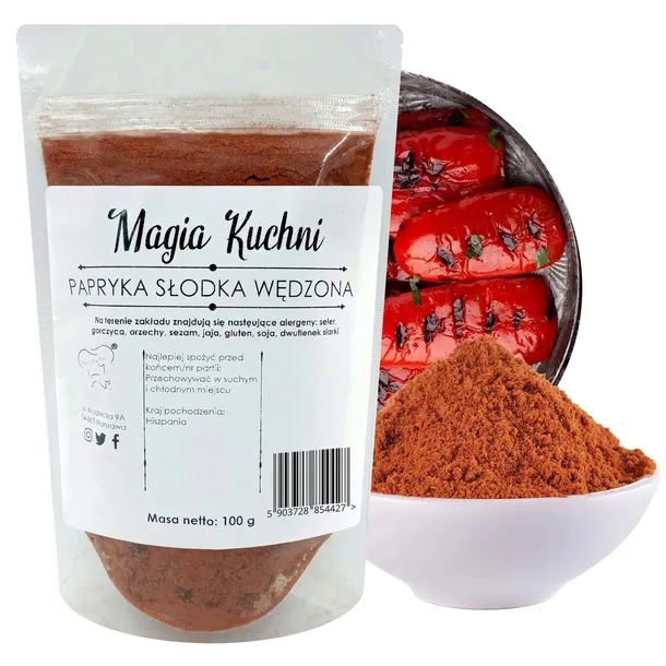 PAPRYKA SŁODKA WĘDZONA mielona hiszpania 100g