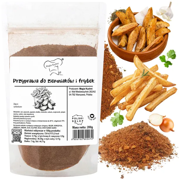 Przyprawa do ziemniaków 200g frytek puree mieszanka aromatycznych ziół smak