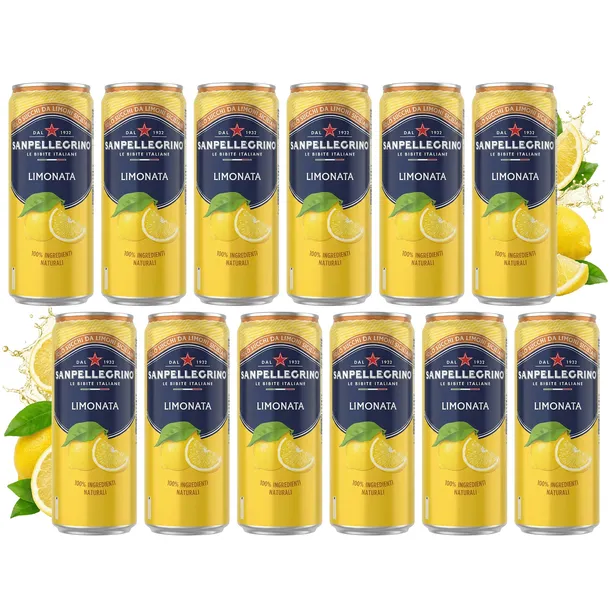Napój LIMONATA 330ml SANPELLEGRINO puszka WŁOCHY CYTRYSOWY SMAK LATA 12 SZT