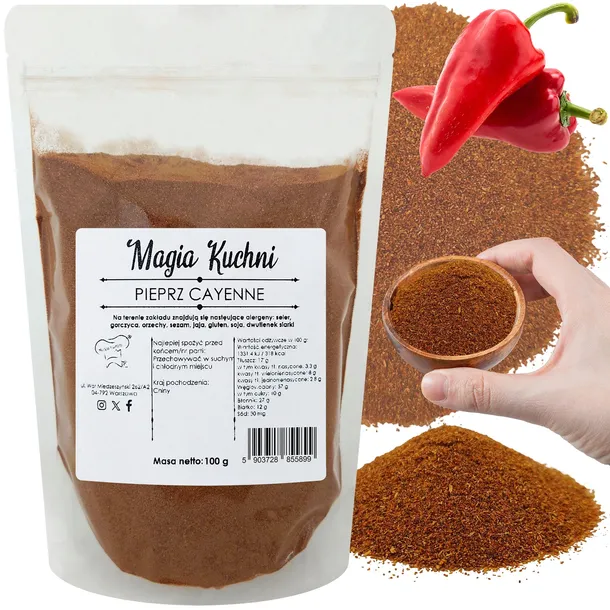 Pieprz Cayenne Kajeński 100g Mielony NATURALNY OSTRY smak – do dań