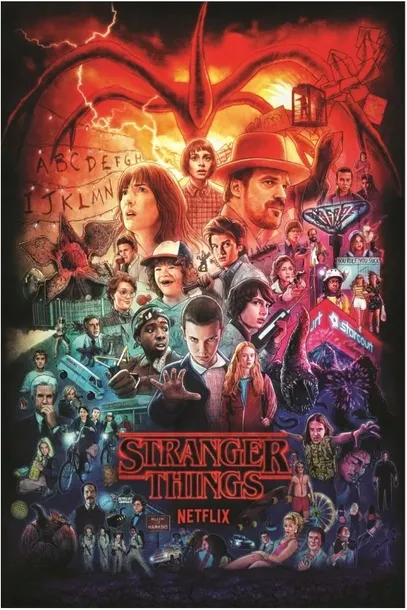 obraz-na-plotnie-canvas-poster-stranger-things-serial-90x60cm