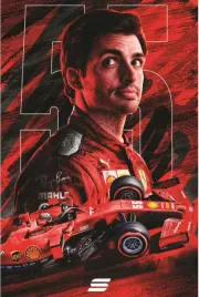 obraz-na-plotnie-canvas-obraz-carlos-sainz-f1-formula-1-ferrari-90x60-cm